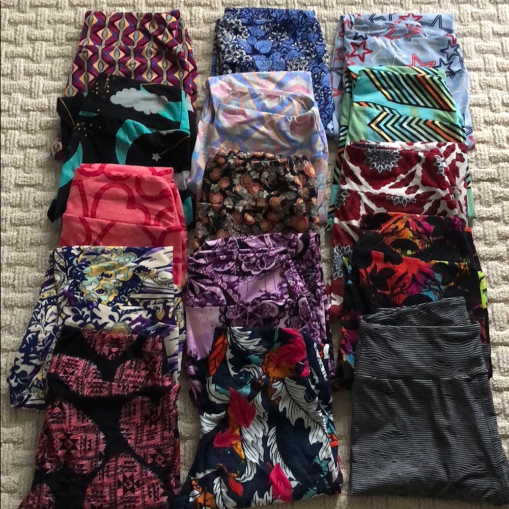 Lot of LulaRoe OS leggings (15)